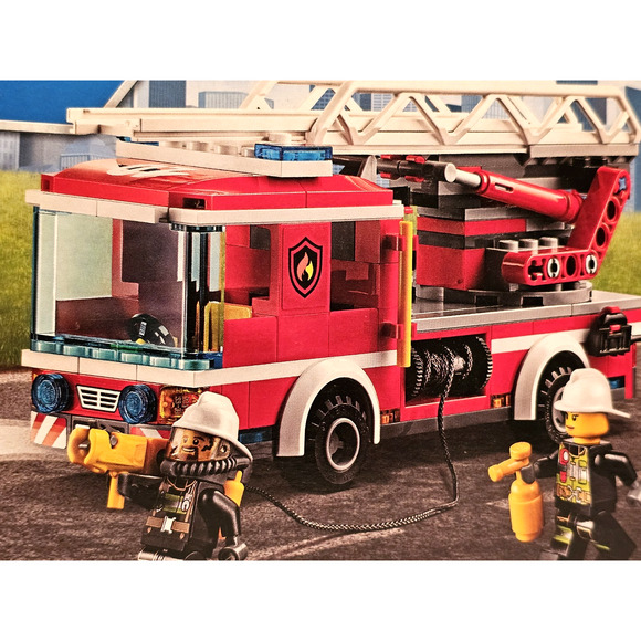 FIRE LADDER TRUCK Lego City LEGO Set #60107 NEW Sealed RETIRED Unopened - Picture 3 of 12